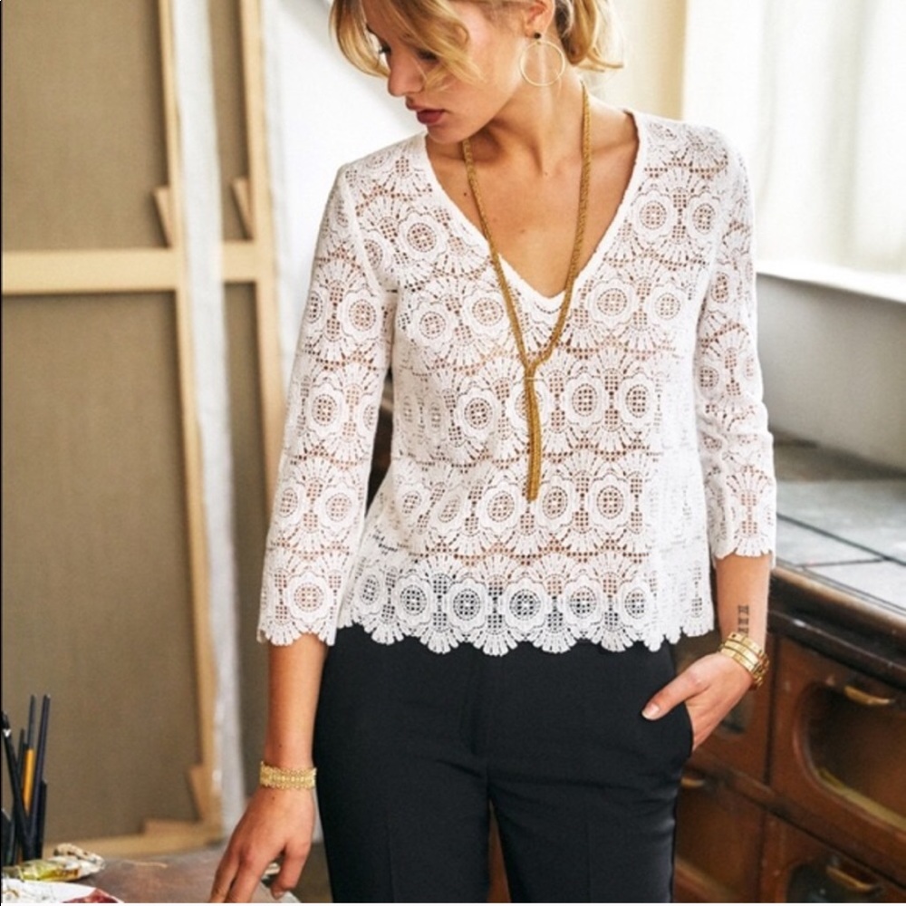 Sezane Colette Blouse White 38